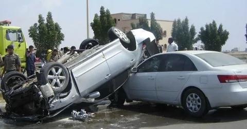 عقوبة المتسبب في حادث مروري في السعودية